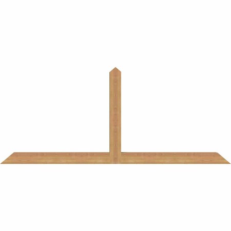 Ekena Millwork Portland Timber Gable Bracket, Western Red Cedar, 72"W x 30"H x 3 1/2"D x 3 1/2"F, 10/12 Pitch GBW072X30X0404POR00SWR